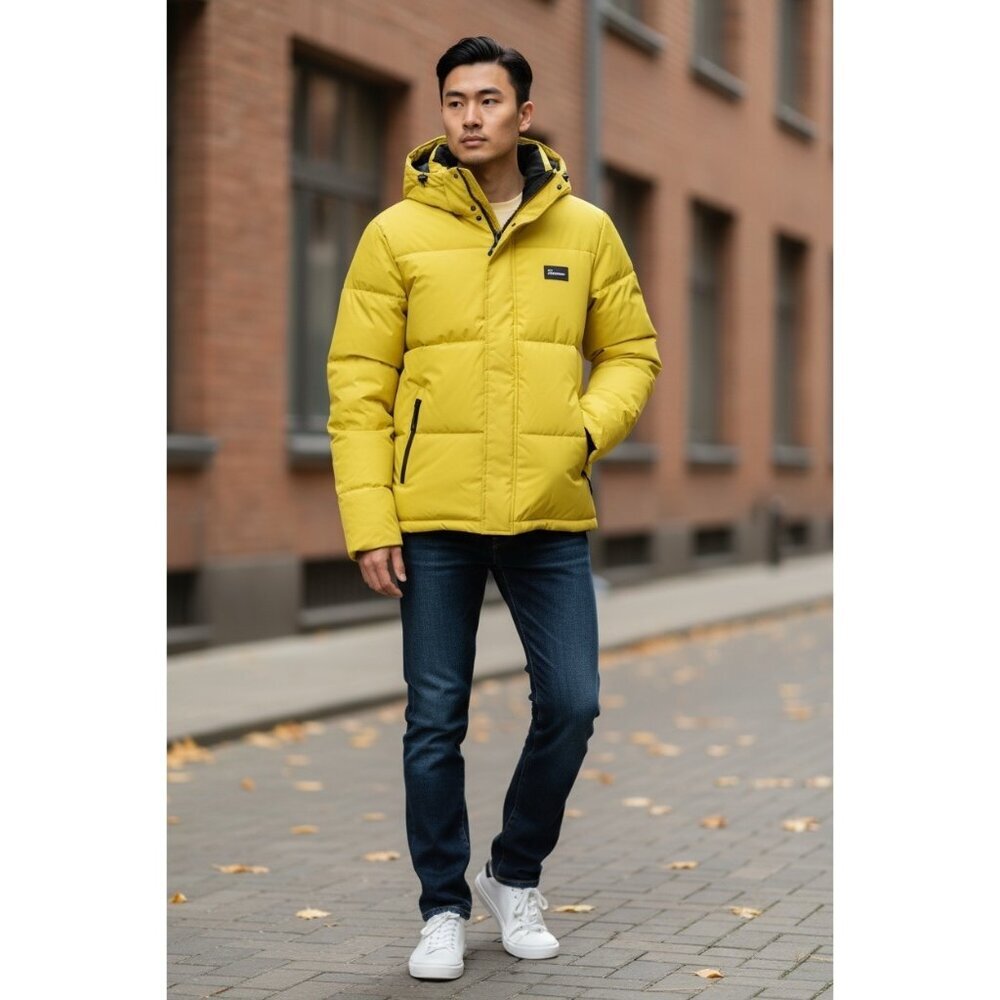 Penfield Men's Equinox Puffer Jacket Snow Ski Winter Size XL NWT Yellow Green